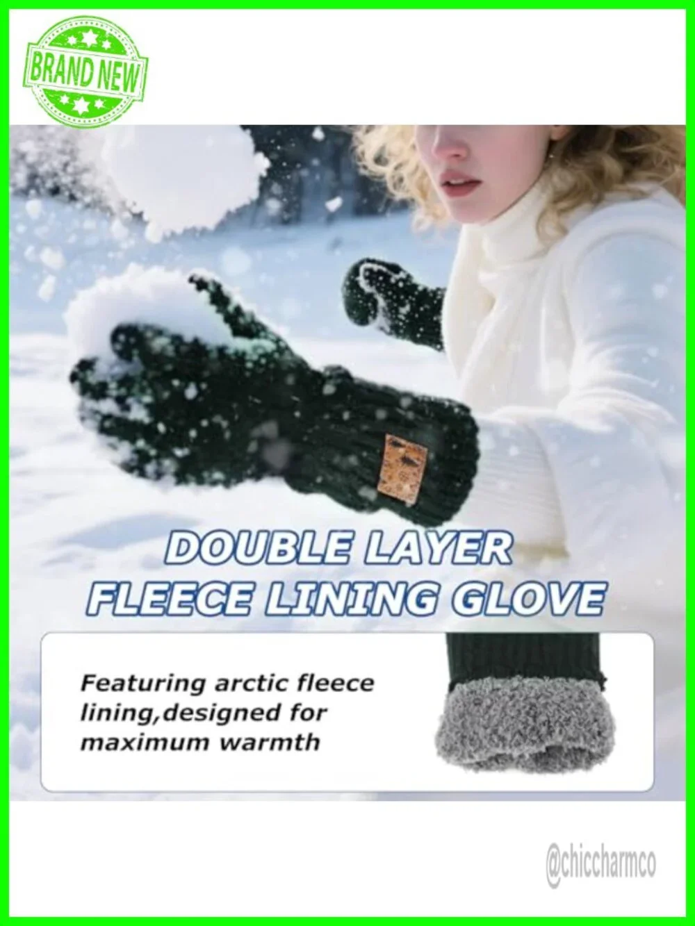 Touchscreen Winter Gloves, Thermal Wool Knit for Cold Weather, Unisex